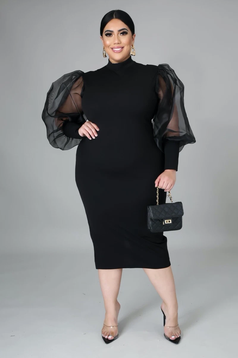 Black top spandex dress