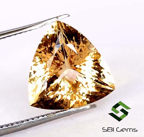 2.95 CTS Certified Natural Morganite Trillion Cut 10.50x10.50 mm Loose Gemstone - Picture 7 of 10