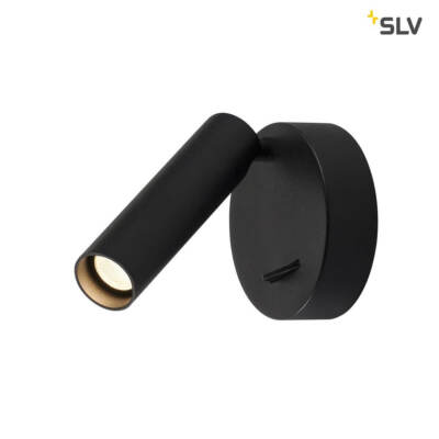 SLV 152340 KARPO 30 Single Spot Wand- u. Deckenleuchte rund schwarz 7,5W LED ...