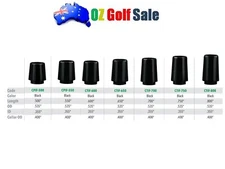 12pcs .355 GolfWorks Premium Collar Collared Iron Ferrules - OD .535 - 7 Sizes