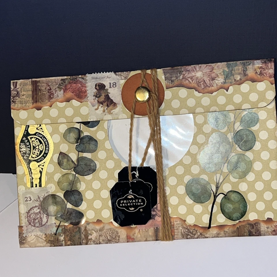 50+ Formas y patrones de cachemira troquelados oro verde + sobre de almacenamiento hecho a mano Foto 2 de 4