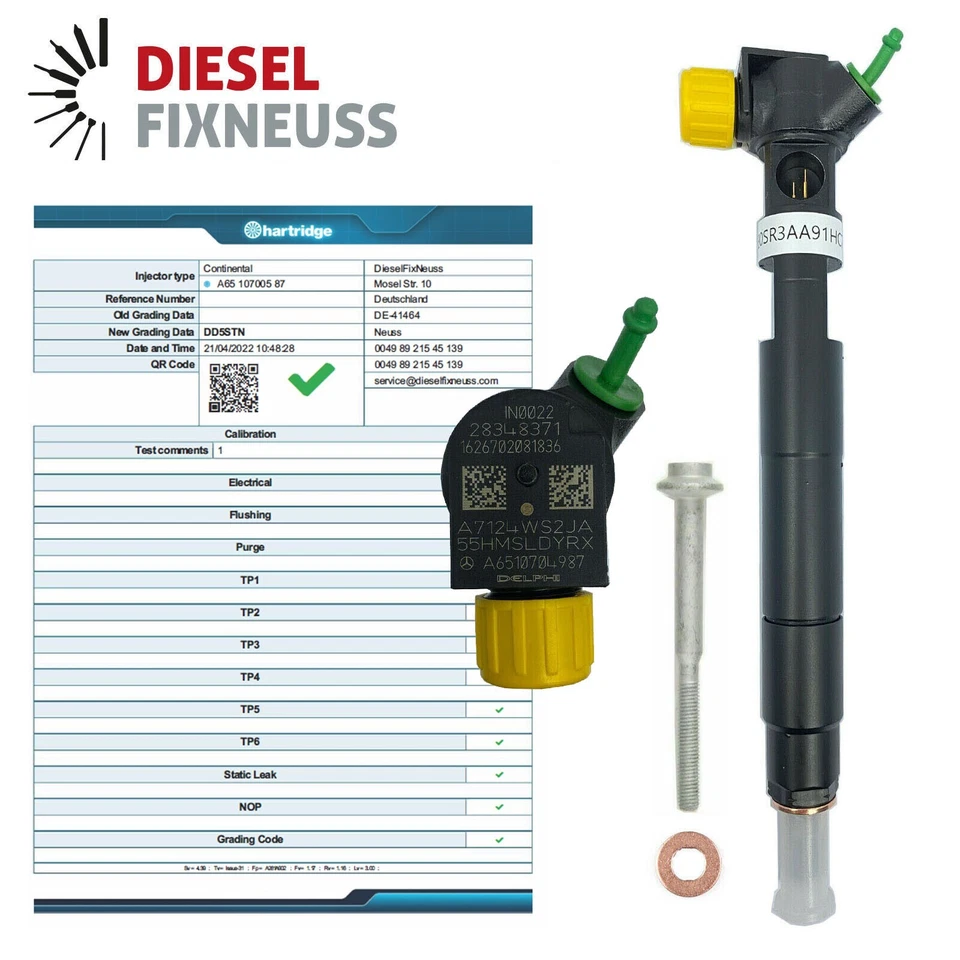 4x Injektor Einspritzdüse A6510704987 A6510700587 W204 W212 W207 200 220 CDI C-E - Bild 2 von 4