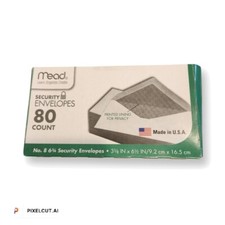 Mead 6 Security Envelopes, 80-ct. Boxes, Made In USA