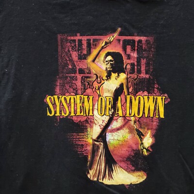 VINTAGE System Of A Down Men Shirt XL Black RARE Heavy Metal 