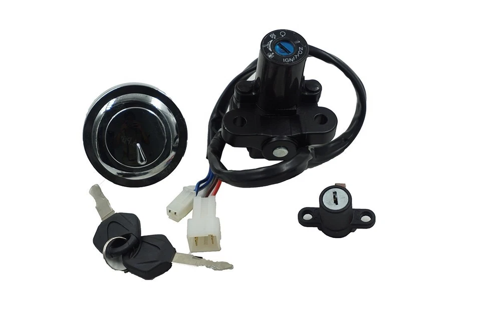 Interruptor de encendido tapa de gas combustible cubierta llave de bloqueo de asiento para Yamaha XVS950 V Star 950 Foto 3 de 4