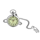 Men's Women's Luminous Dial Quartz Pocket Watch  Necklace Sweater Waist Chain