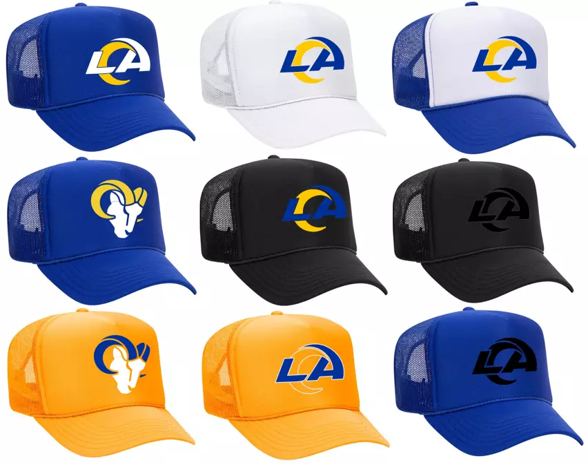 Los Angeles Rams New Era Pro Design Trucker Hat