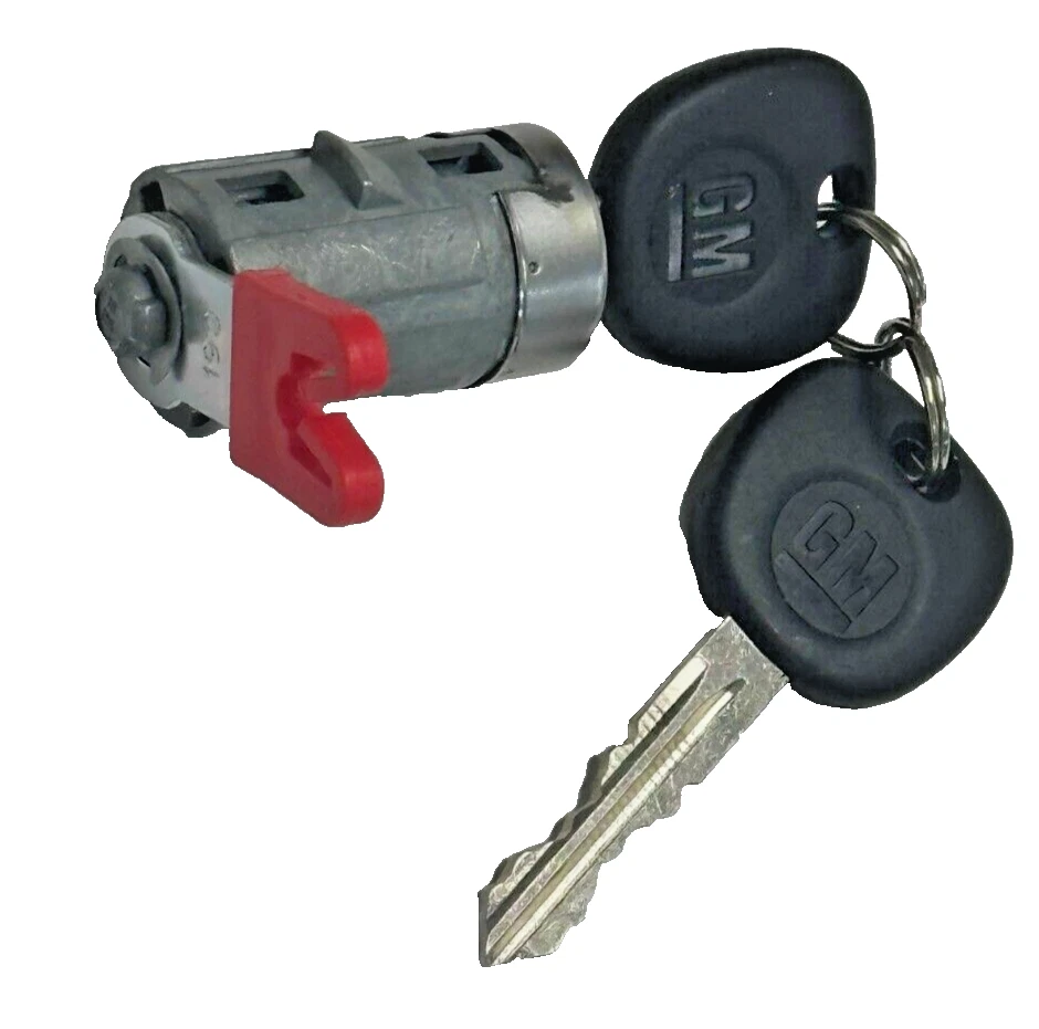2007-2013 Chevrolet GMC OEM CILINDRO DE CERRADURA DE PUERTA DEL CONDUCTOR 2 LLAVES CON LOGO GM OEM 709273 Foto 2 de 4