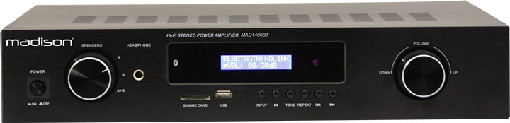 HiFi-Receiver MAD1400BT-BK HI-FI STEREO VERSTÄRKER 2 x 100W RMS