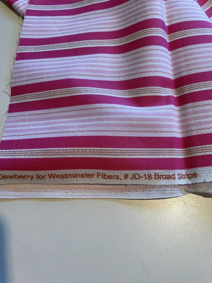 100% Cotton Quilting Fabric  Aviary Broad stripe Pink By Joel Dewberry - Image 4 of 4