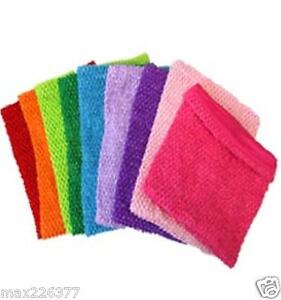 NEW Girls 7.5" Lined Crochet Tutu Top tube 20 Colors U Choose size 2-4 years