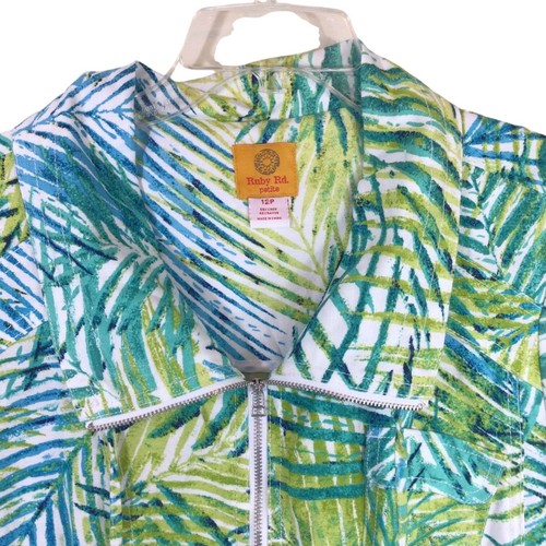 NWT Ruby Rd. Women’s Petite Floral Full Zip Jacket - SZ. 12P - Picture 3 of 4