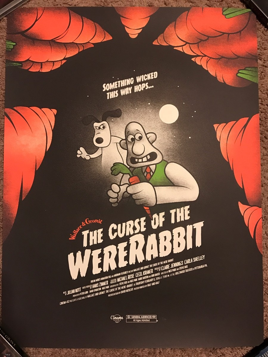 Wallace & Gromit ポスター Wallace & Gromit Curse Of The Were-rabbit Print Movie Poster Mondo