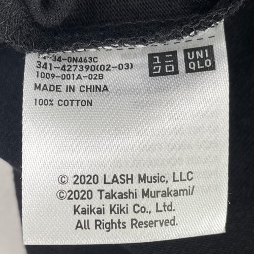 Uniqlo Billie Eilish x Takashi Murakami T-Shirt Womens XL Black Short Sleeve New - Picture 7 of 11