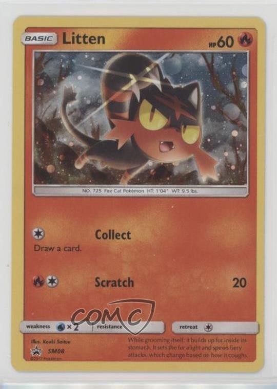 Litten (Holo) Pokemon Sun & Moon Black Star Promo #SM08