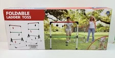 Foldable Ladder Toss Game, Red, Green and Black