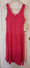 women's sleeveless dress button front