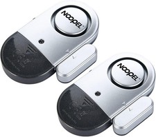 Noopel Door Window Alarm 2 Pack Ultra-Slim Wireless Magnetic Sensor 120DB Securi