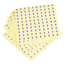 20Pcs 0 to 9 Number Stickers 10mm/0.4 inch Number Label Self Adhesive