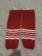 Ice Hockey Socks Edge Style Pro Stock Adult 30  32  Red With White New