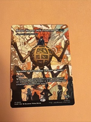 Master Weaver, Web Protector Magic The Gathering Spider-Man Borderless Mythic 32