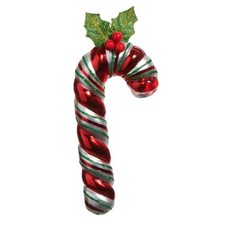 RAZ Imports Striped Candy Cane Ornament, 6-Inch