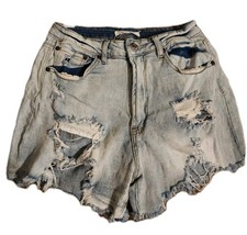 Almost Famous Women's Blue Denim Cutoff Shorts, Size 7