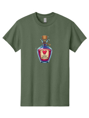 Unrequited-Love-Potion-Bottle Mens Graphic Tee, 100% Cotton, Casual Summer Wear