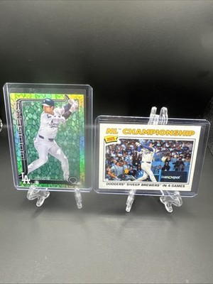 2025 Topps Series 1 - Shohei Ohtani - Green Leaf Foil Refactor + Heritage HOT 