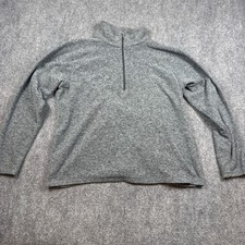 Eddie Bauer Mens Gray 1/4 Zip Pullover Sweate...