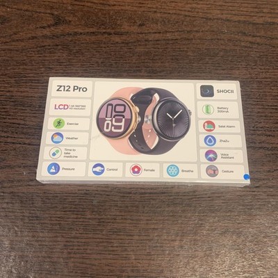 Z12 Pro Smart Watch LCD 1.46'' HD Black Gold Fitness Tracker Salat Alarm New