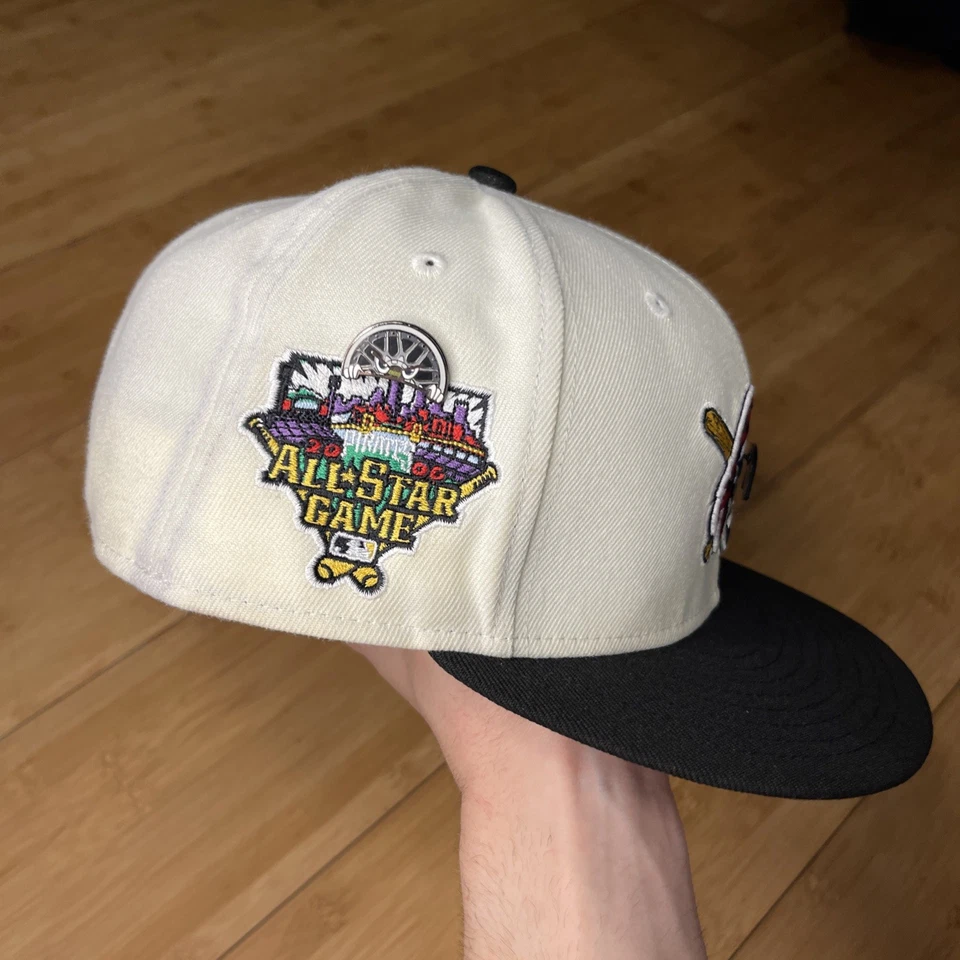 New Era 59FIFTY Pittsburgh Pirates 2006 ASG w/2 Pins 7 3/4 Hat Club White/Black - Image 2 of 4