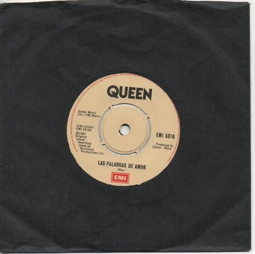 QUEEN las palabras de amor*cool cat 1982 UK EMI 7" 45