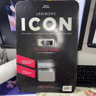BRAND NEW Jawbone ICON Earwear Noise Assassin Bluetooth Headset BLACK Sealed!