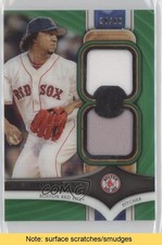 2018 Tribute Single Subject Dual Relics Green 4/99 Pedro Martinez HOF READ 6fs