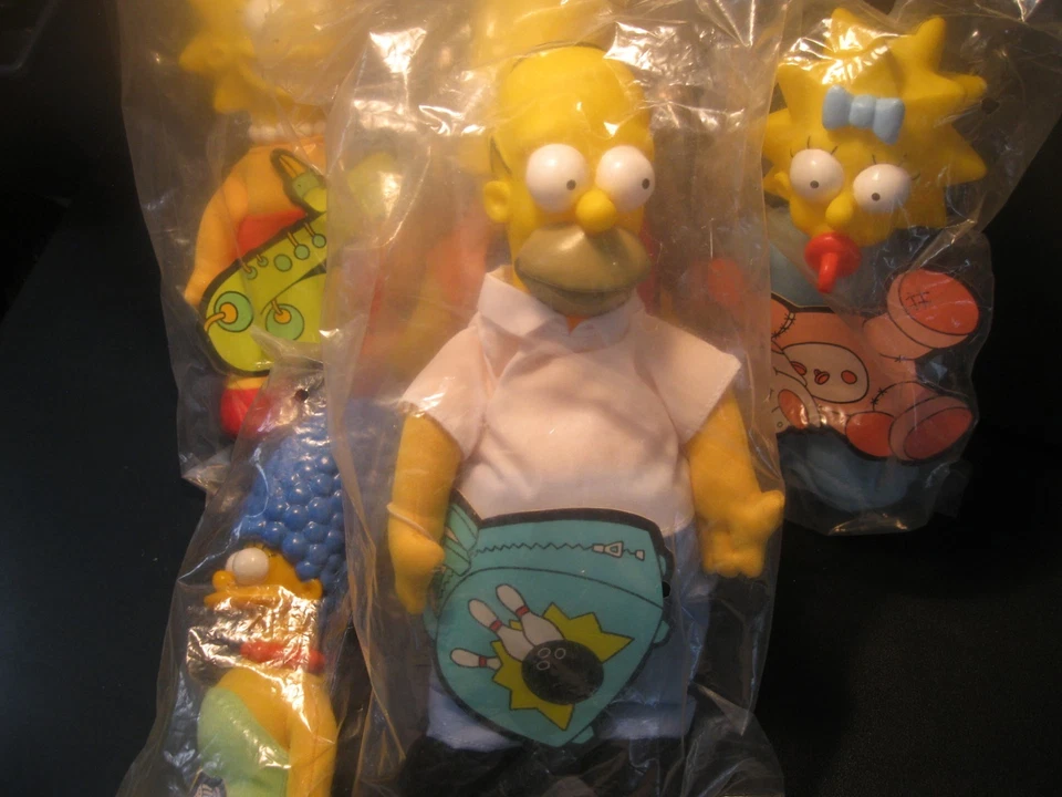 Los Simpson "El Juego Completo de 5 Muñecas" Nuevo en Paquete Burger King 1990 Foto 4 de 4