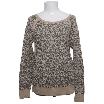 Ann Taylor Loft, Strickpullover, Größe: M, Beige/Grau, Leopard, Feinstrick #8kJ