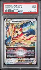 2023 POKEMON SWORD & SHIELD CROWN ZENITH #099 ZAMAZENTA VSTAR PSA 9