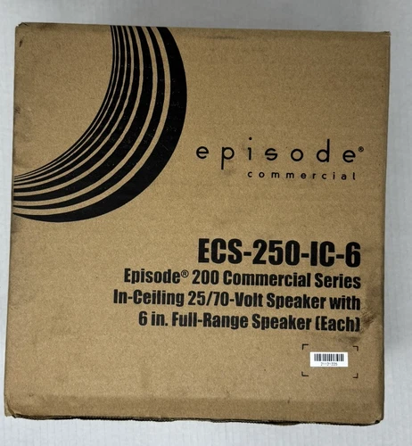 Episode ECS-250-IC-6 White In-Ceiling 25/70 Volt Speaker 6" Full Range