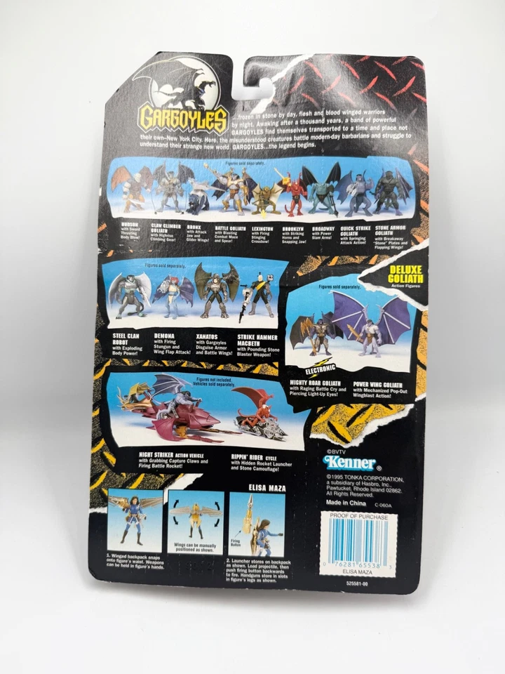 "Figura de acción Gárgolas Elisa Maza 5"" con cohete ala jet pack vintage 1995 Kenner" Foto 2 de 2