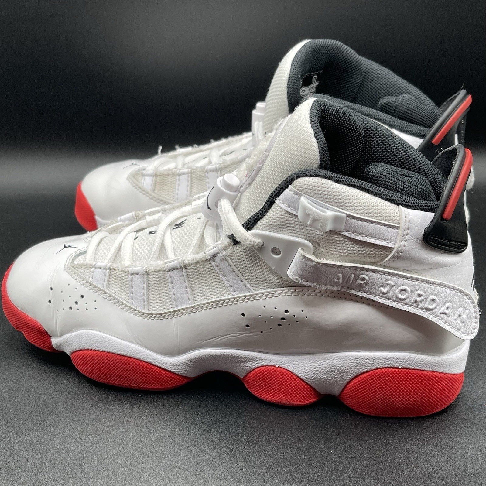 Nike Jordan 6 Rings (GS) Size 5Y White/Black University Red Sneakers thumbnail 13