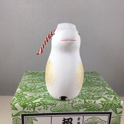 ETO 2026 Zodiac Japanese White Lucky HORSE Bell Ornament Figurine