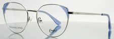 CANDIES CA0181 010 Silver Blue Womens Semi Cat Eye Eyeglasses 52-17-140 B:46