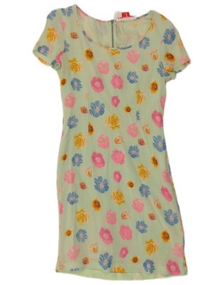 EMANUEL UNGARO Damen Sommerkleid EU 40 Medium Green Floral AQ18