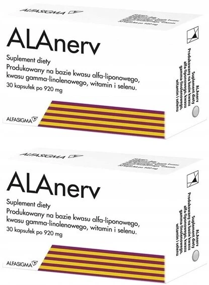 ALFASIGMA ALAnerv 30/60/90 Kapseln 920mg Alpha-Liponsäure NERVENSYSTEM Vitamin B komplex