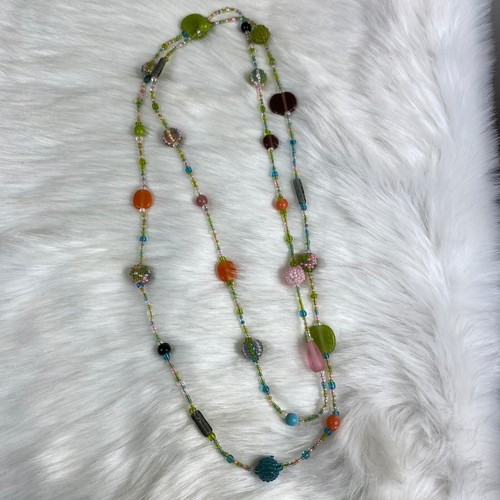 31" Glass Bead Single Strand Necklace Pullover Opera - Picture 4 of 7