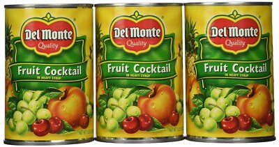 Del Monte Canned Fruit Cocktail in Heavy Syrup, 15.25 oz - Rich Blend of Seas...