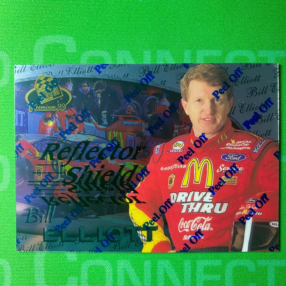 Bill Elliot NASCAR #'d /1975 Chrome 1999 Press Pass Premium Card w/ Coating - Image 3 of 3