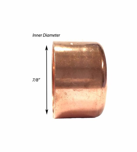 Libra Supply 3/4 inch, 3/4'', 3/4-inch Copper Pressure Sweat Cap Fitting, 20pcs