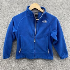 The NORTH FACE Fleece Boys Youth Blue Full Zip Windwall Jacket Size Small READ